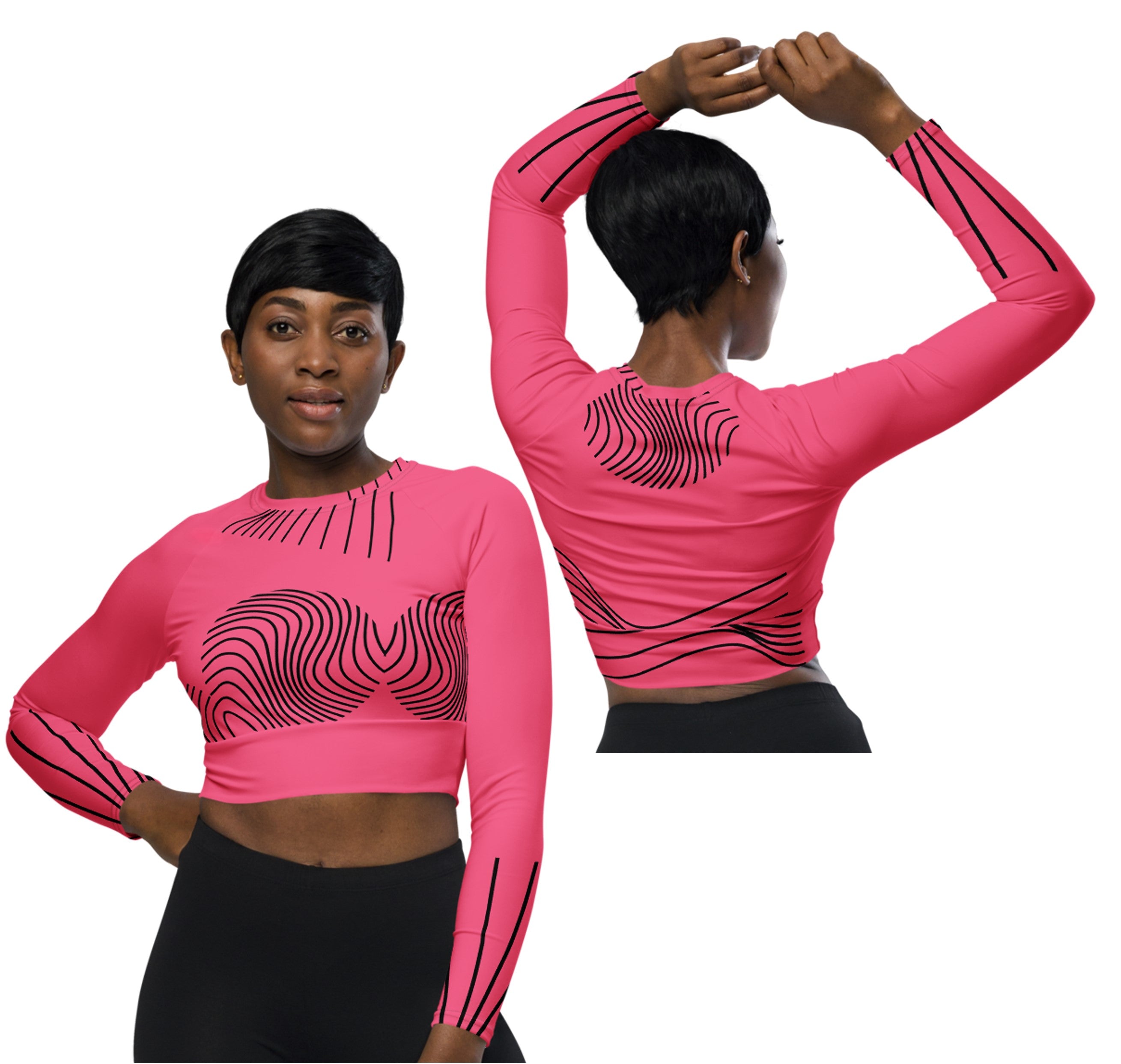 black-cropped-top-gym-yoga-running-dance-top-long-sleeve-viva-magenta-ripplefx-wickedyo1